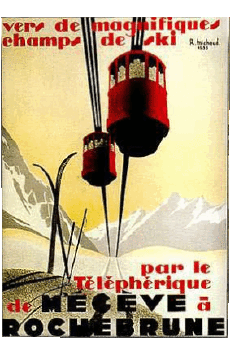 Humor -  Fun ART Retro Posters - Places France Alpes 