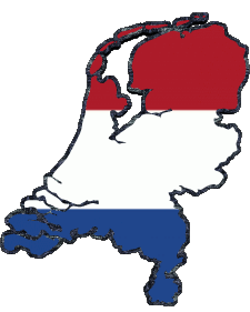 Bandiere Europa Paesi Bassi Carta Geografica 