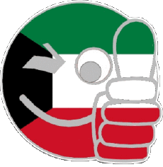 Bandiere Asia Kuwait Faccina - OK 