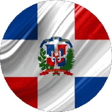 Bandiere America Repubblica Dominicana Tondo 