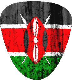 Drapeaux Afrique Kenya Forme 01 