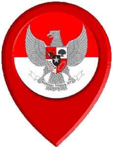 Flags Asia Indonesia Location Pin 