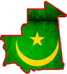 Flags Africa Mauritania Map 