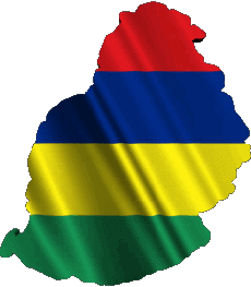 Fahnen Afrika Mauritius Karte 
