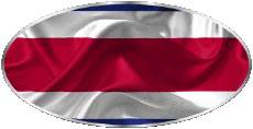 Fahnen Amerika Costa Rica Oval 01 