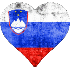 Banderas Europa Eslovenia Corazón 
