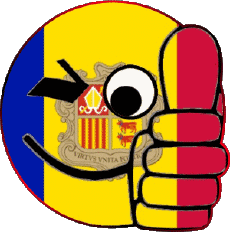 Fahnen Europa Andorra Smiley - OK 