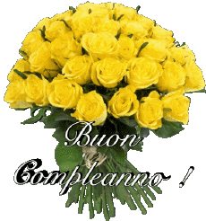 Nachrichten Italienisch Buon Compleanno Floreale Transparenter Hintergrund 015 