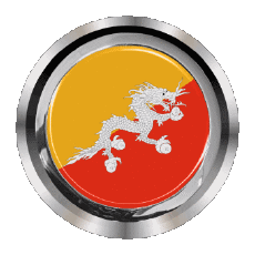 Bandiere Asia Bhutan Rotondo - Anelli 