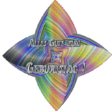 Messages Allemand Alles Gute zum Geburtstag Zusammenfassung - geometrisch Fond Transparent 018 