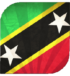 Bandiere America Saint Kitts e Nevis Quadrato 