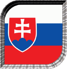 Flags Europe Slovakia Square 
