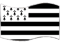 Banderas Francia Regiones Bretaña Rectángulo 