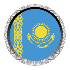 Drapeaux Asie Kazakstan Rond - Anneaux 