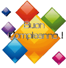 Messages Italien Buon Compleanno Astratto - Geometrico Fond Transparent 014 