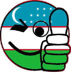 Banderas Asia Uzbekistán Smiley - OK 