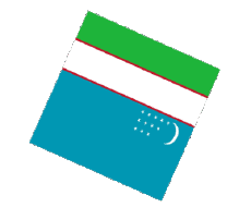 Flags Asia Uzbekistan Sphere - Cube 