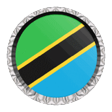 Drapeaux Afrique Tanzanie Rond - Anneaux 