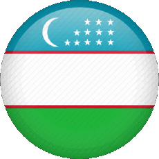 Bandiere Asia Uzbekistan Tondo 