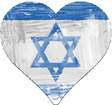 Flags Asia Israel Heart 