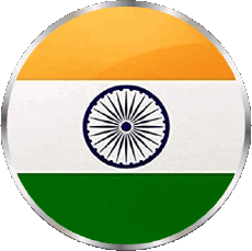 Drapeaux Asie Inde Rond 
