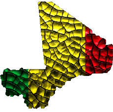 Flags Africa Mali Map 