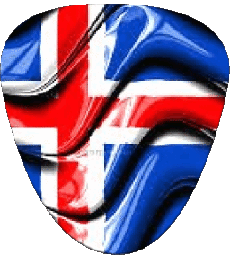Drapeaux Europe Islande Forme 