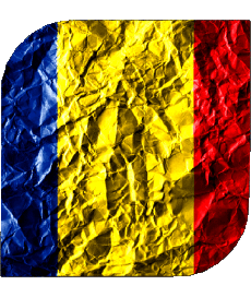 Drapeaux Afrique Tchad Carré 