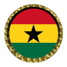 Fahnen Afrika Ghana Rund - Ringe 