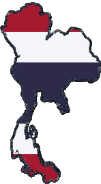 Drapeaux Asie Thaïlande Carte 