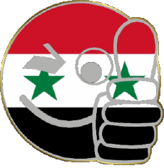 Fahnen Asien Syrien Smiley - OK 