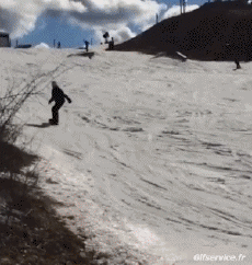Umorismo -  Fun Sportivo Snowboard Free Style Gamelle Fail 