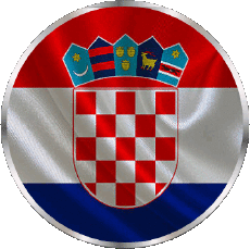 Drapeaux Europe Croatie Rond 