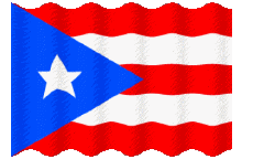 Fahnen Amerika Puerto Rico Welligkeit 