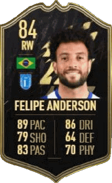 Multimedia Videospiele F I F A - Karten Spieler Brasilien Felipe Anderson Pereira Gomes 