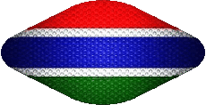 Flags Africa Gambia Oval 02 