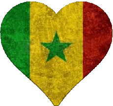 Flags Africa Senegal Heart 