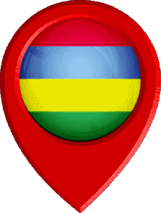 Drapeaux Afrique Maurice Epingle de Localisation 