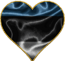 Banderas Europa Estonia Corazón 
