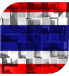 Bandiere Asia Thailandia Quadrato 