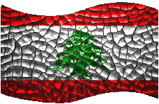 Flags Asia Lebanon Rectangle 