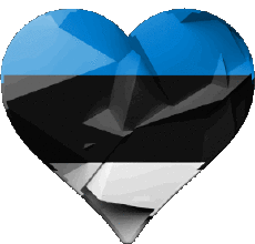 Flags Europe Estonia Heart 