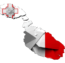 Fahnen Europa Malta Karte 
