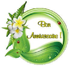 Messagi Francese Bon Anniversaire Floral 011 