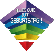 Messages German Alles Gute zum Geburtstag Zusammenfassung - geometrisch Transparent Background 010 