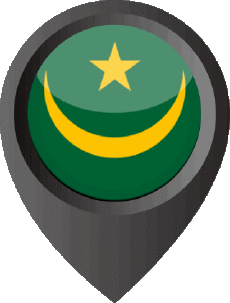 Bandiere Africa Mauritania Perno di posizione 