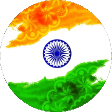 Bandiere Asia India Tondo 