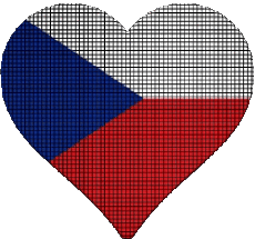 Bandiere Europa Repubblica Ceca Cuore 