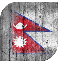 Bandiere Asia Nepal Quadrato 