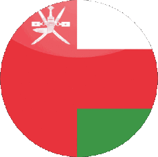 Drapeaux Asie Oman Rond 